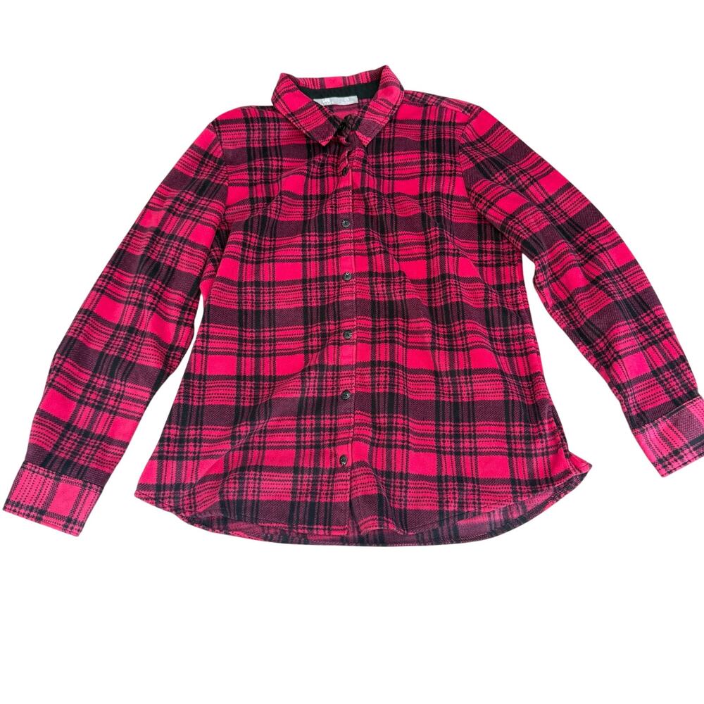 Lee Riders Hot Pink Fleece Flannel Size Large